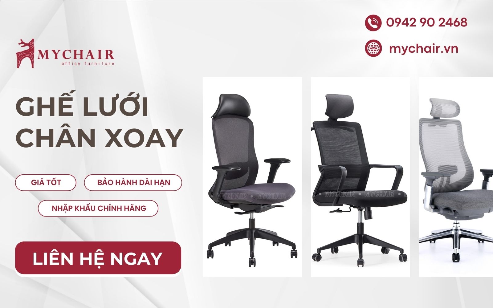 Mua ghế lưới chân xoay cao cấp, giá tốt nhất tại MyChair