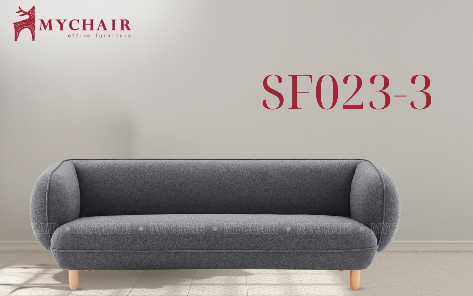 Sofa nỉ chân gỗ kết hợp hài hòa giữa vẻ đẹp tự nhiên và phong cách nội thất tinh tế