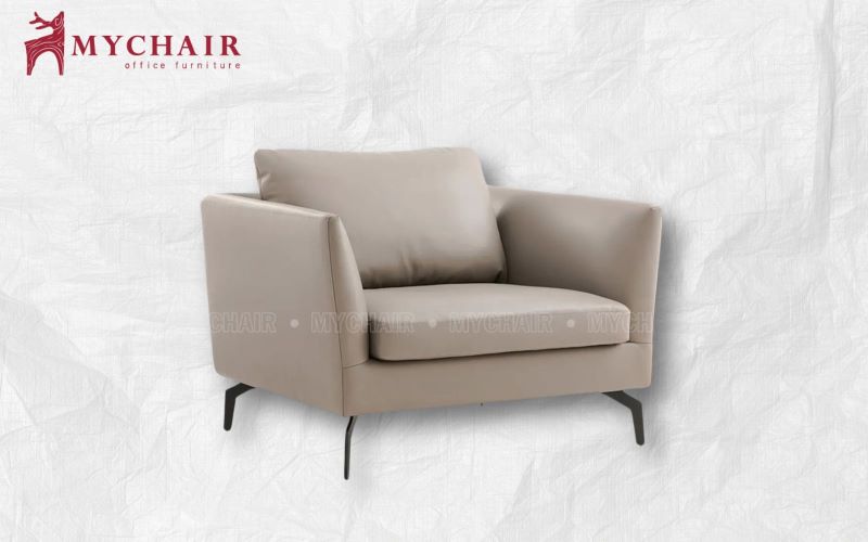 Ghế sofa đơn thư giãn bằng da SF017-1 sở hữu thiết kế tinh tế với tone màu sang trọng Sofa thư giãn đơn bằng da MyChair SF017-1