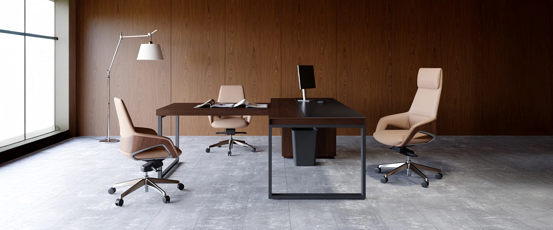 Banner ghế da văn phòng