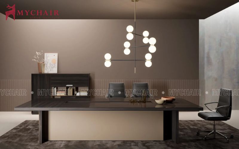 bàn giám đốc thiết kế gỗ SBGD01