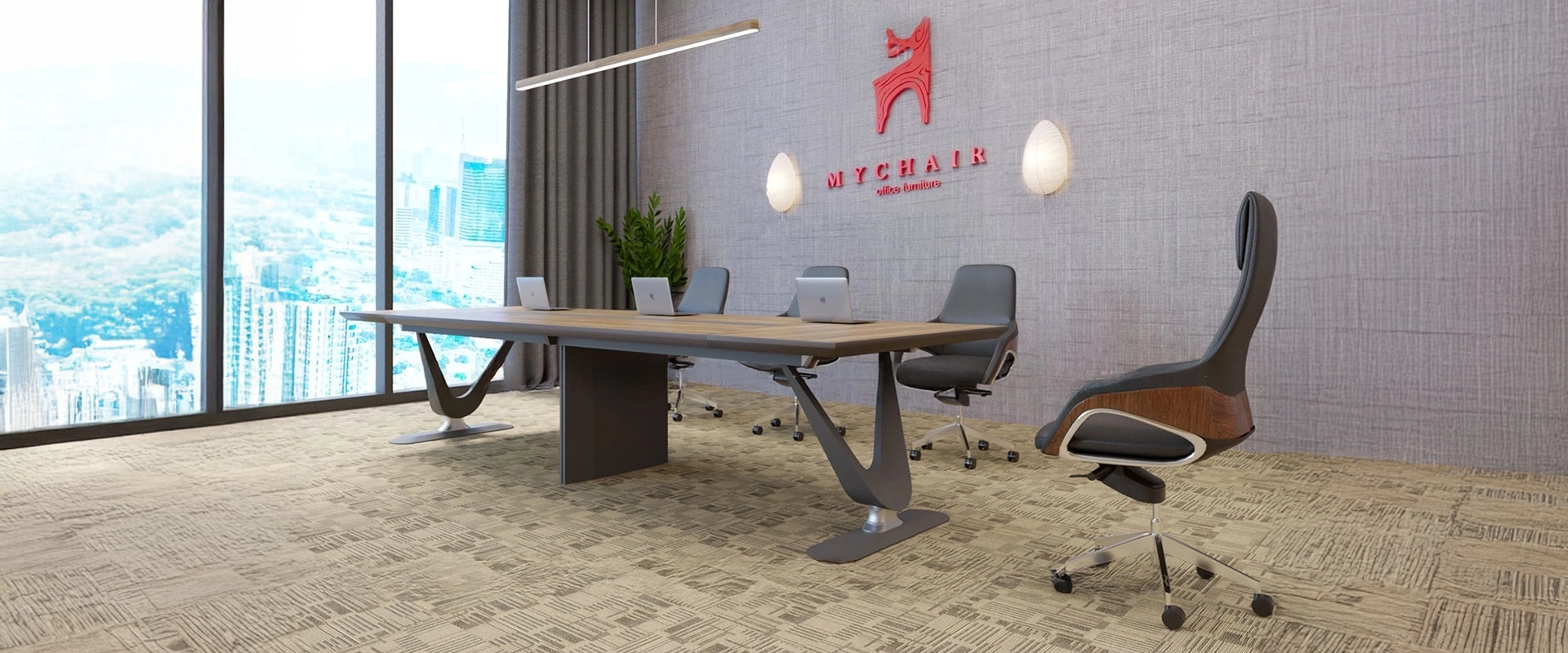 bàn họp chân sắt mặt gỗ