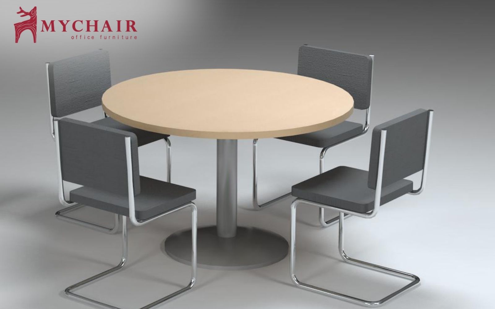 Bàn hình tròn nhỏ gọn giúp tối ưu diện tích và tăng cường sự tương tác