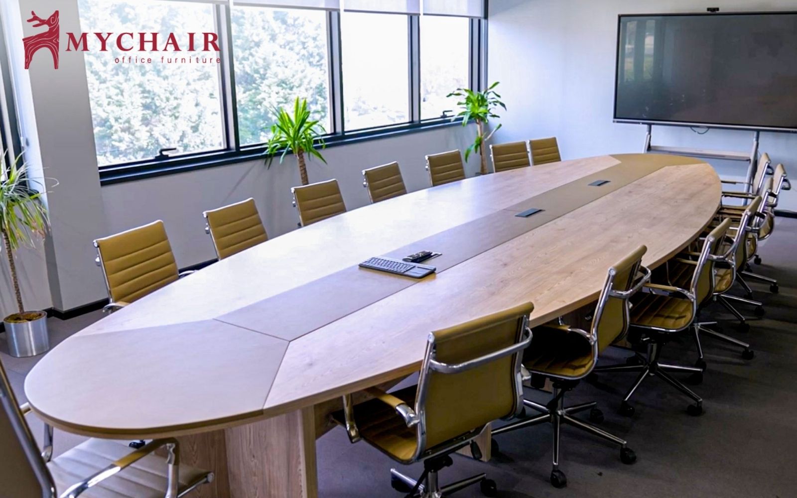 Kiểu dáng elip hiện đại, lựa chọn lý tưởng cho bàn họp cho văn phòng