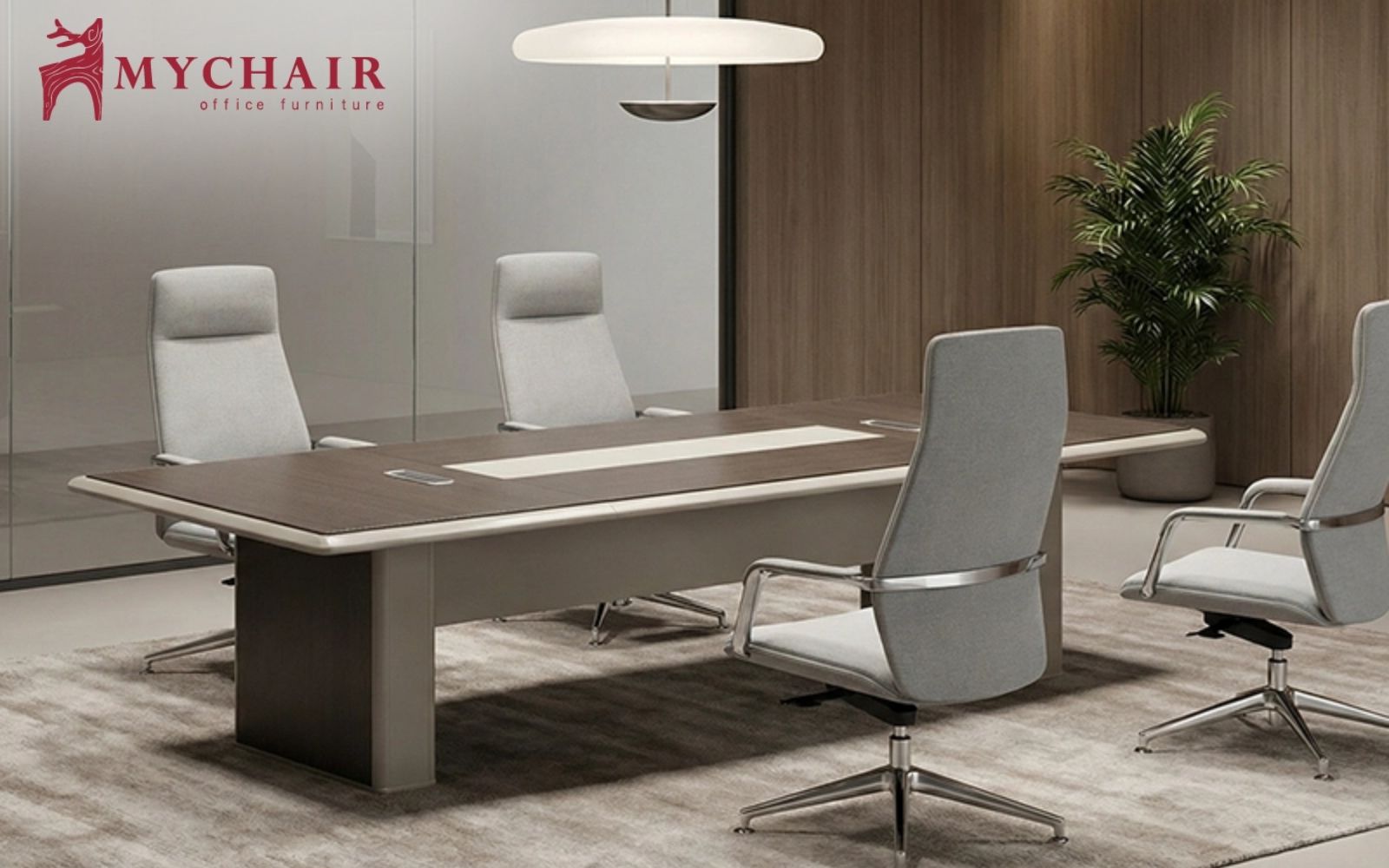 Thiết kế bàn chữ nhật vuông vức tạo sự chuyên nghiệp cho các cuộc ký kết