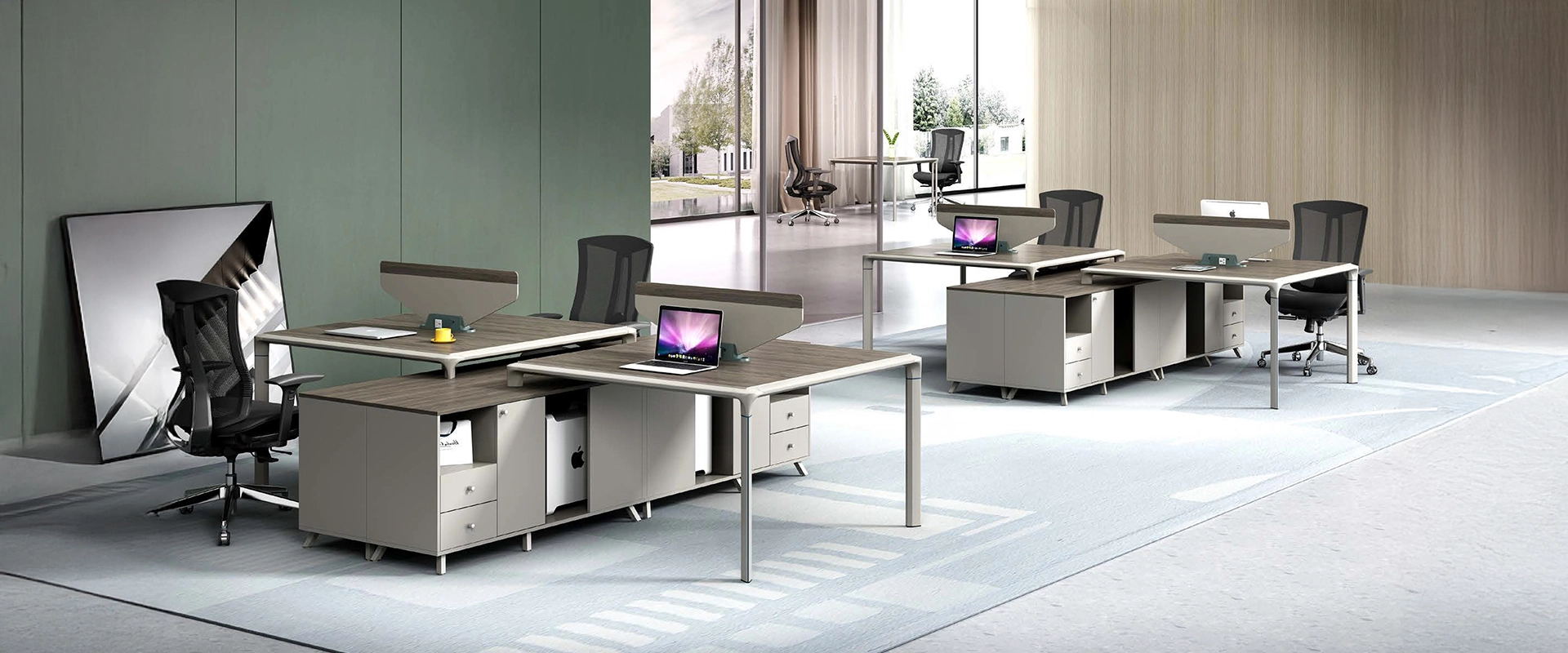 bàn làm việc cụm 4