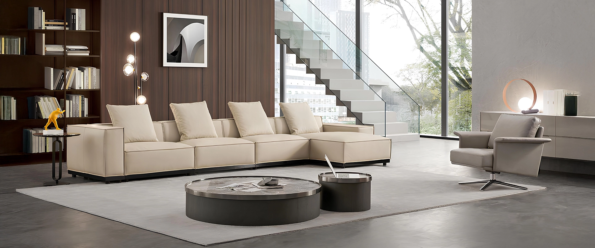 bàn trà hình tròn