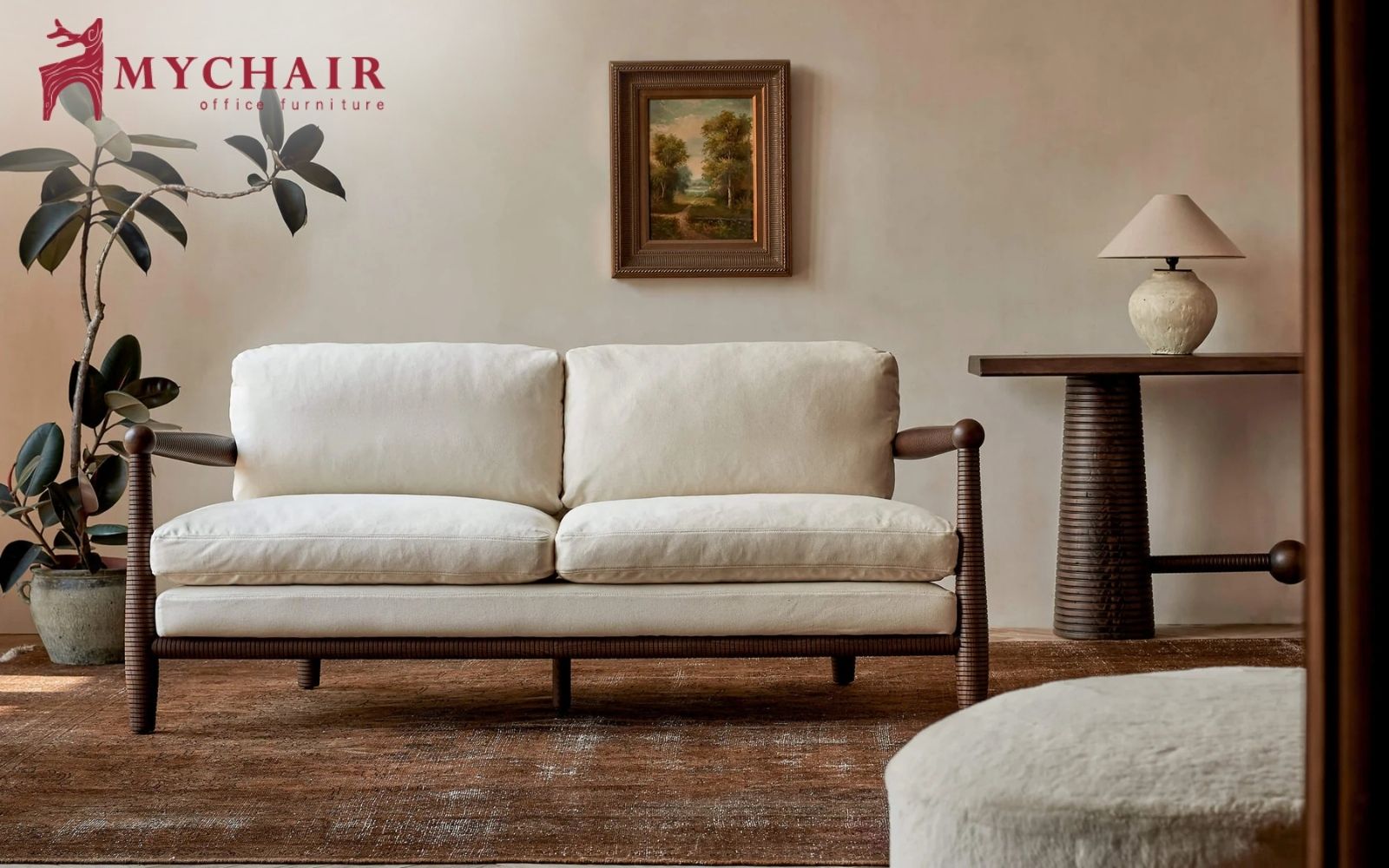 Canvas bền chắc, là vật liệu làm ghế sofa được ưa chuộng cho phong cách trẻ trung