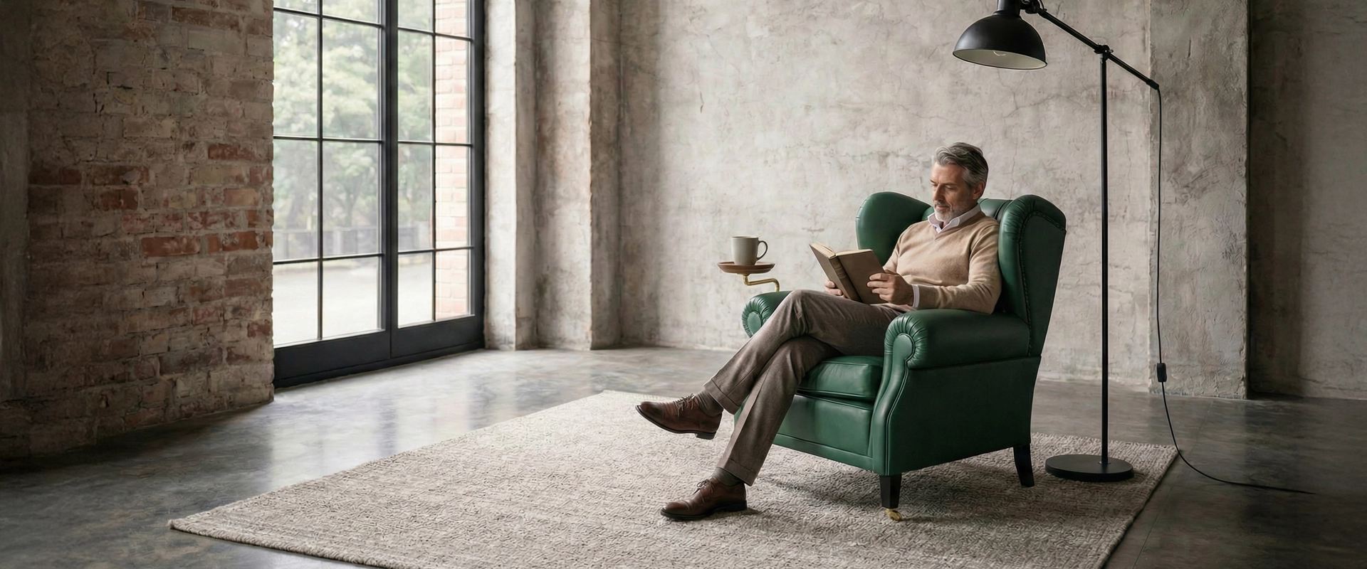 ghế armchair da bò italia