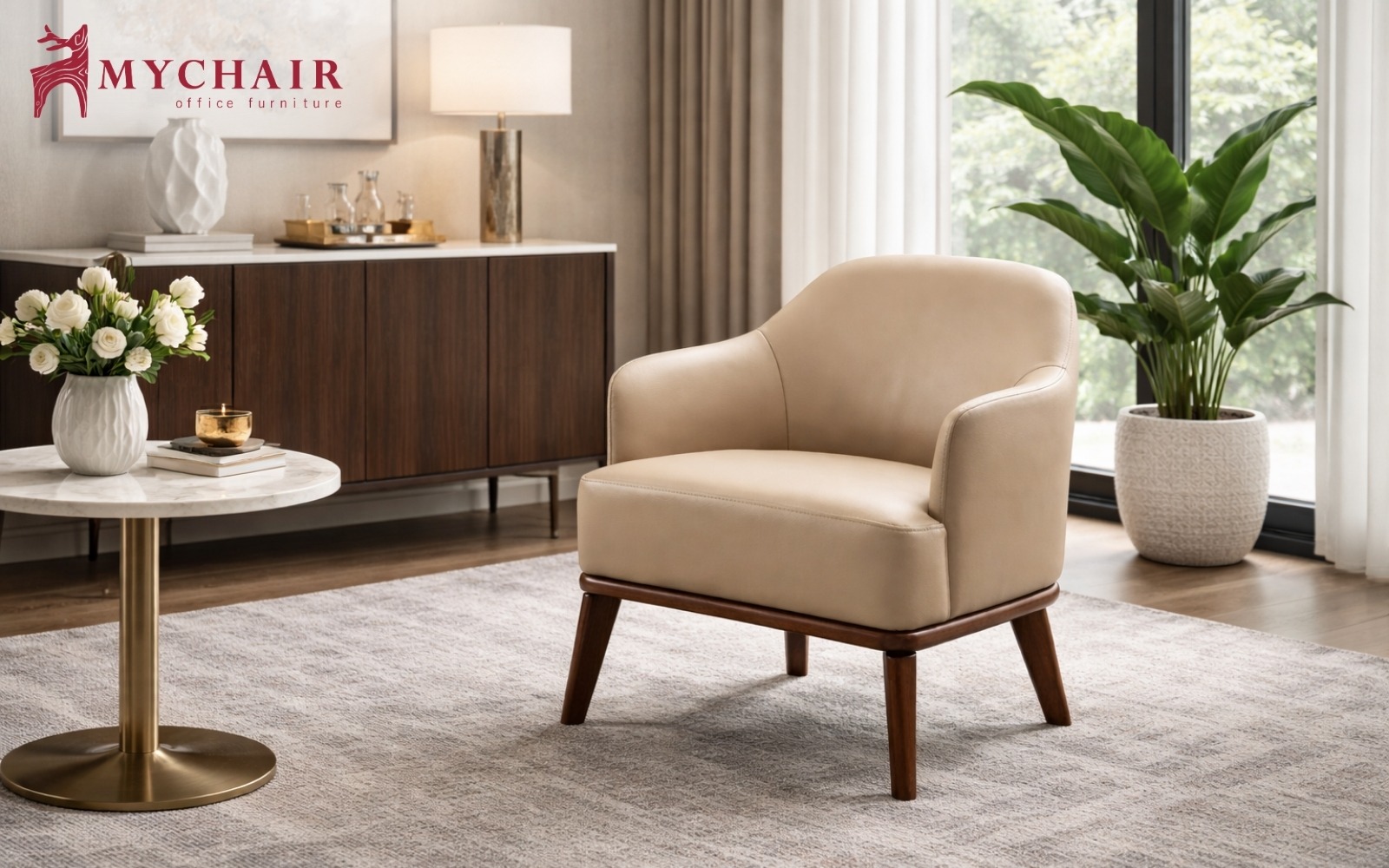 Mẫu armchair thư giãn thiết kế tinh tế, tối giản