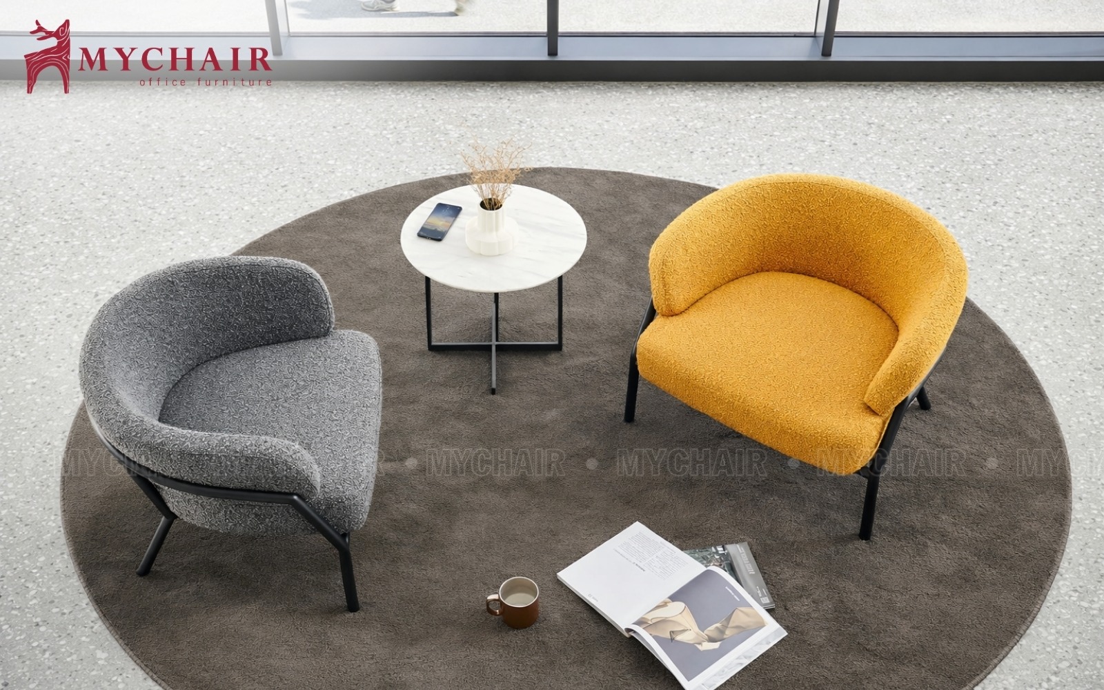 Ghế armchair dành cho phòng khách với màu sắc tùy chỉnh