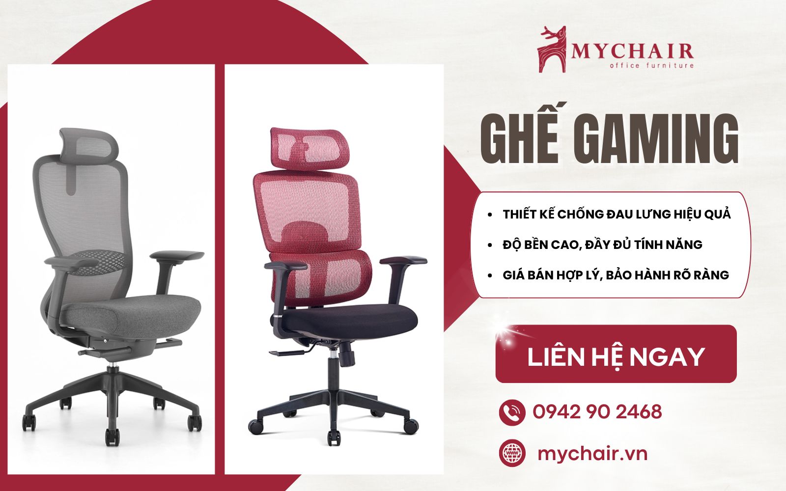 Mua ghế gaming chống đau lưng thiết kế chuẩn công thái học tại MyChair Mua ghế gaming chống đau lưng thiết kế chuẩn công thái học tại MyChair