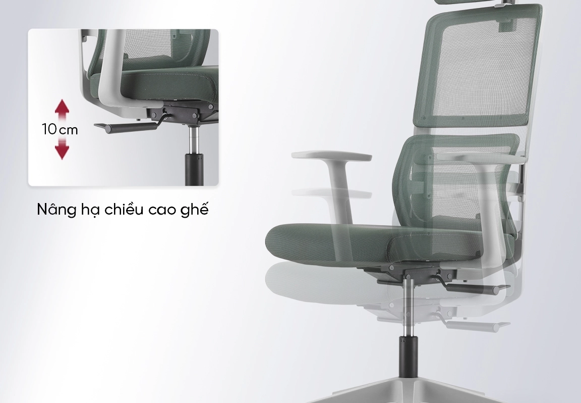 ghế xoay văn ph&ograve;ng lưới KAFIT-AD