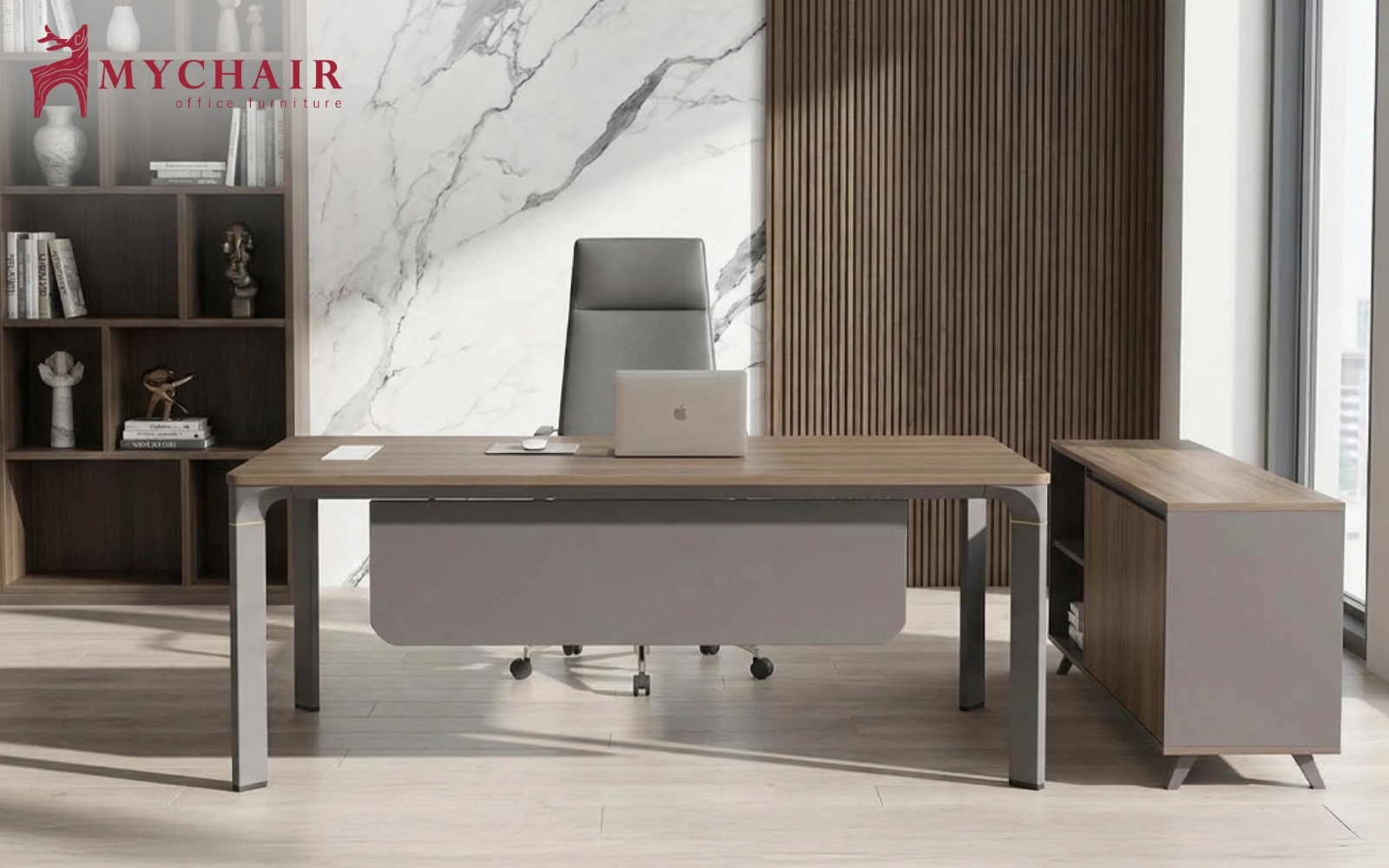 Mẫu bàn làm việc văn phòng đơn giản MC67A