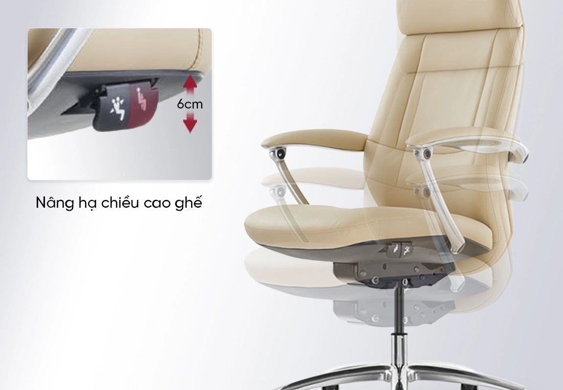 ghế gi&aacute;m đốc da thật fk022