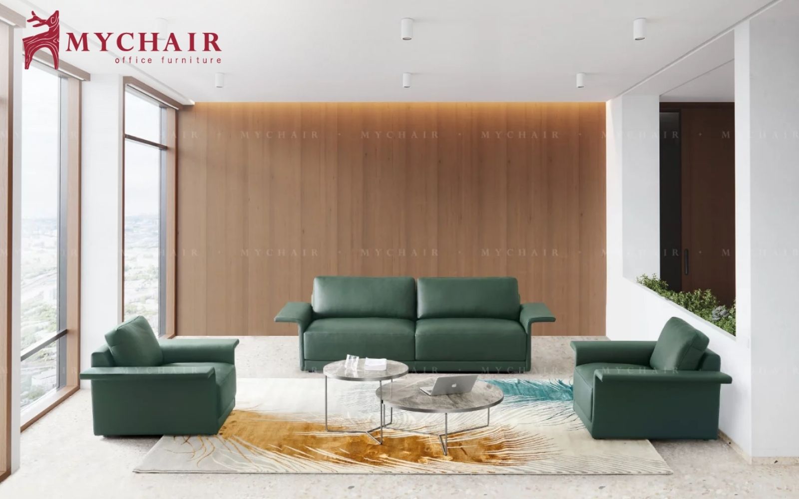 Mẫu ghế sofa màu xanh lá cây gợi sự tươi mới trong ghế sofa mệnh Thủy