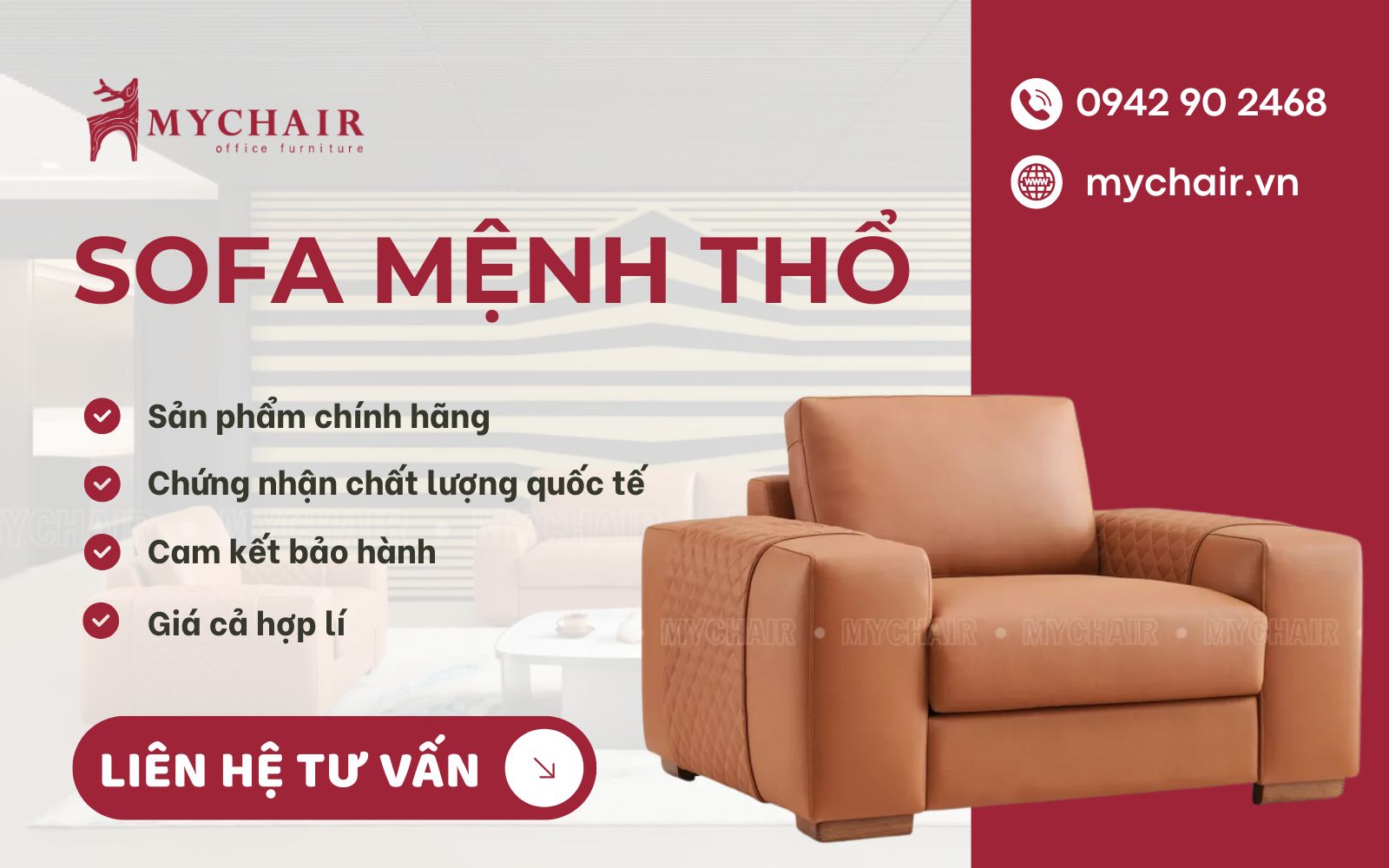 MyChair cung cấp đa dạng các mẫu sofa cho người mệnh thổ