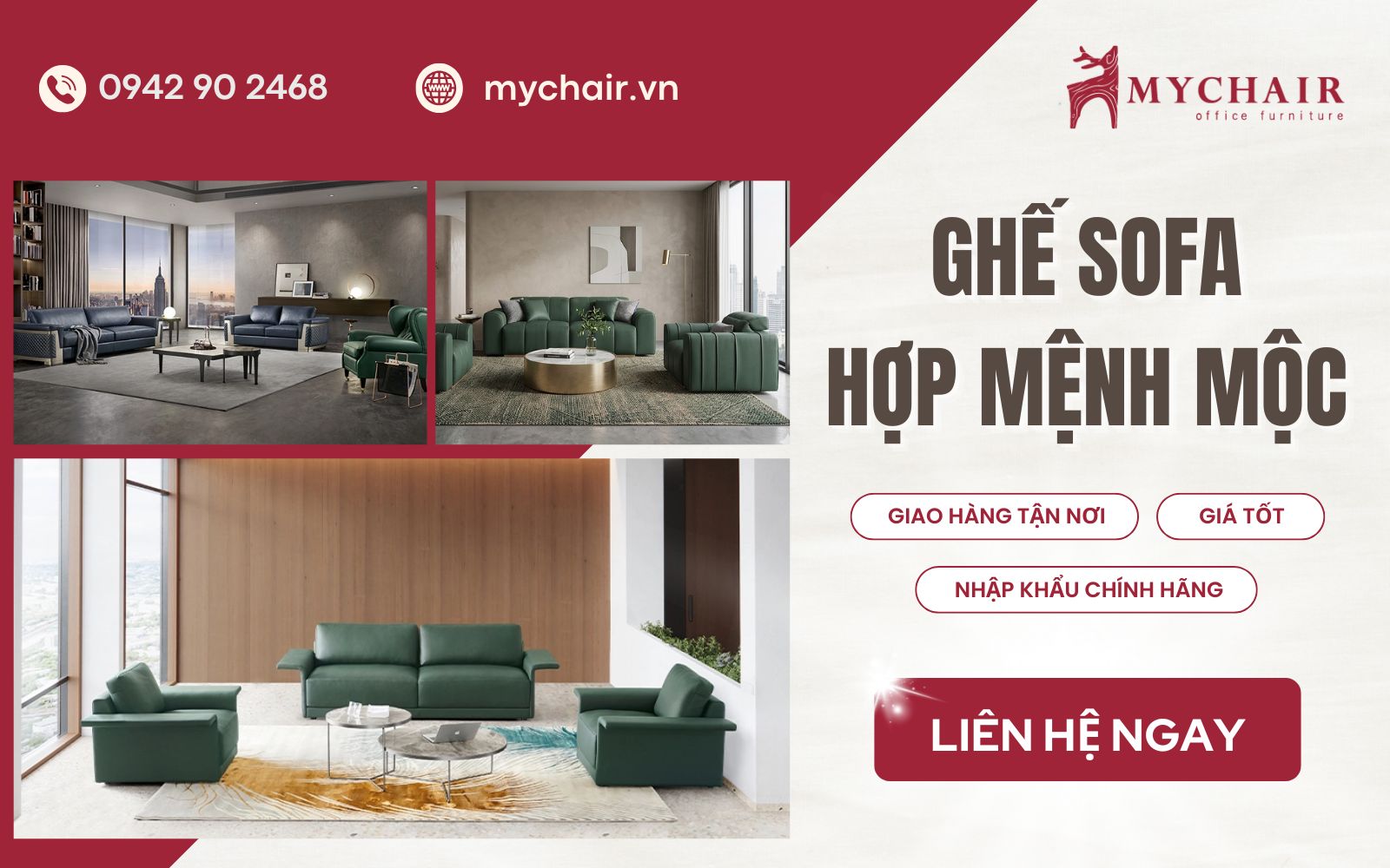 Mua ghế sofa phong thủy cho người mệnh Mộc tại MyChair