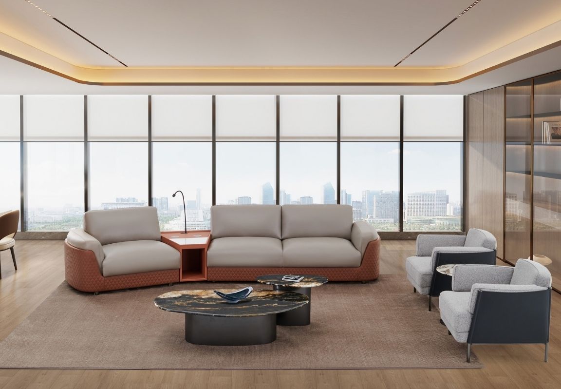 sofa da nhập khẩu fu8065b