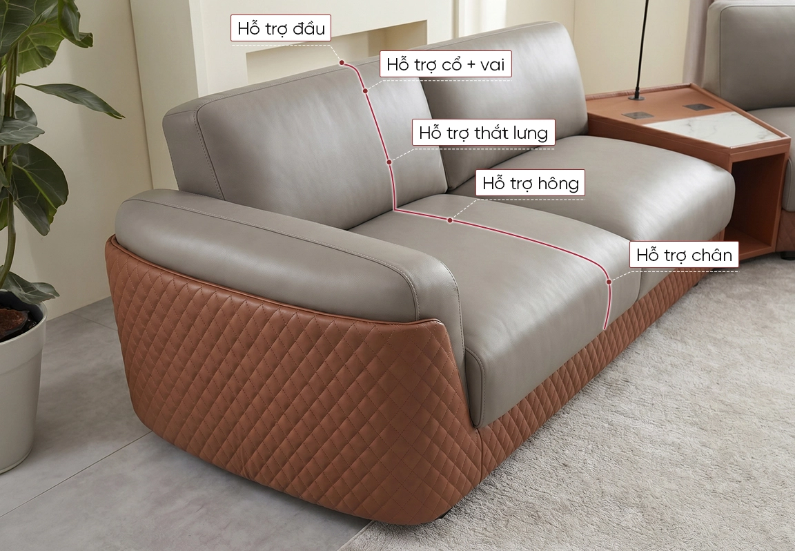 sofa da nhập khẩu fu8065b