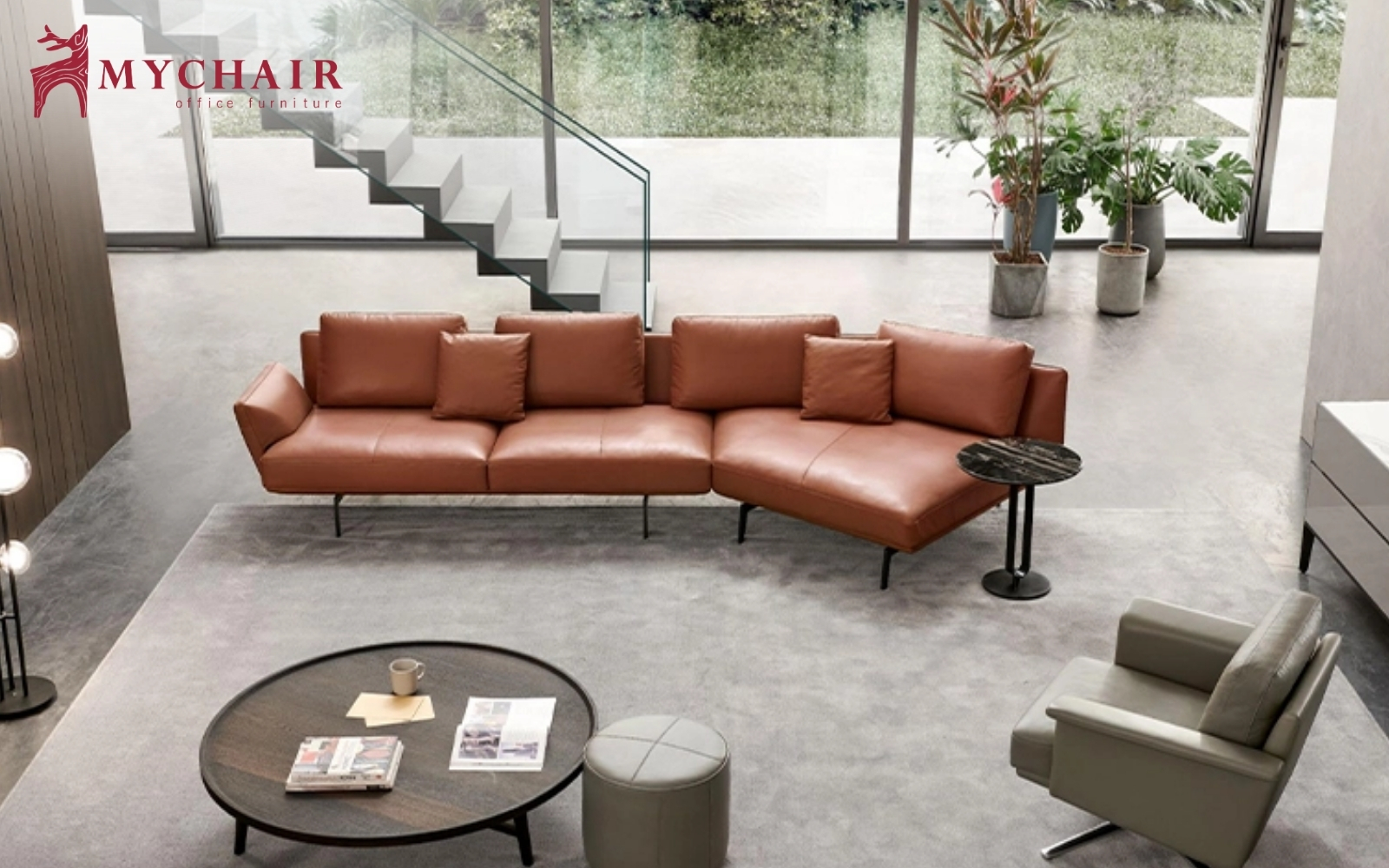 Những mẫu sofa màu cam đất giúp căn phòng trở nên sinh động