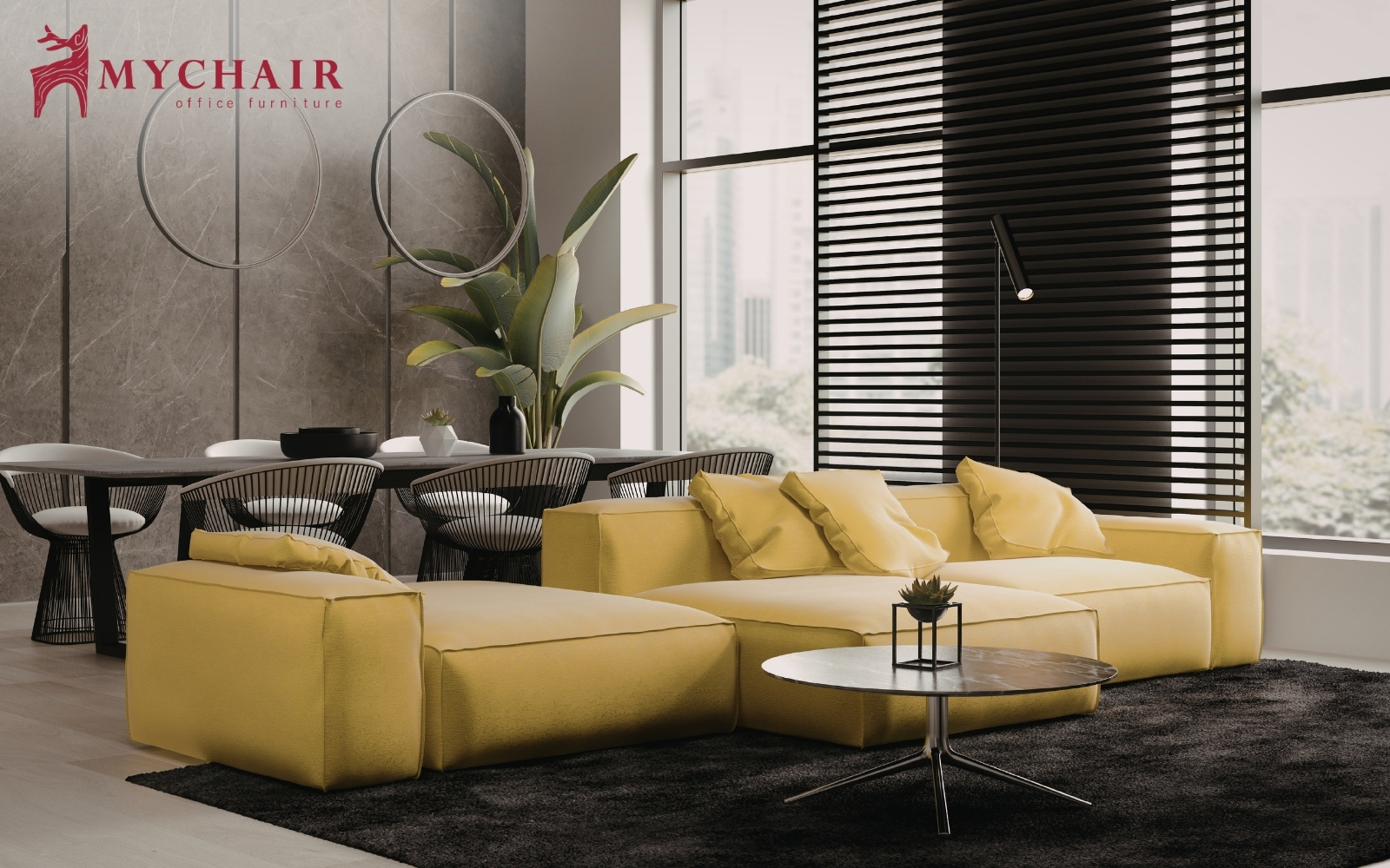 Bộ sofa hợp mệnh Thổ màu vàng giúp không gian thêm nổi bật