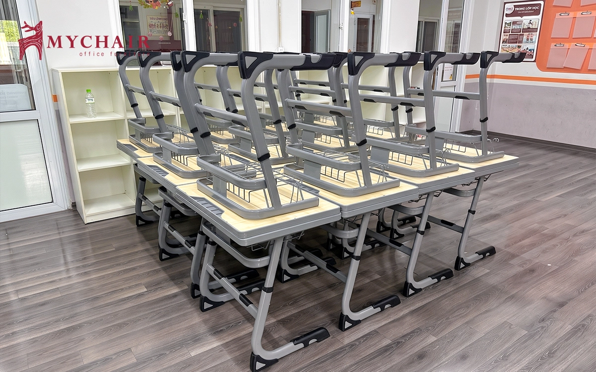 mychair cung cấp bàn ghế học sinh cho hệ thống giáo dục alpha school