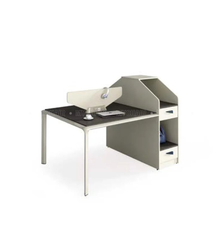 module bàn làm việc MyChair MC68E-1 kèm tủ phụ liền thân cho nhân viên