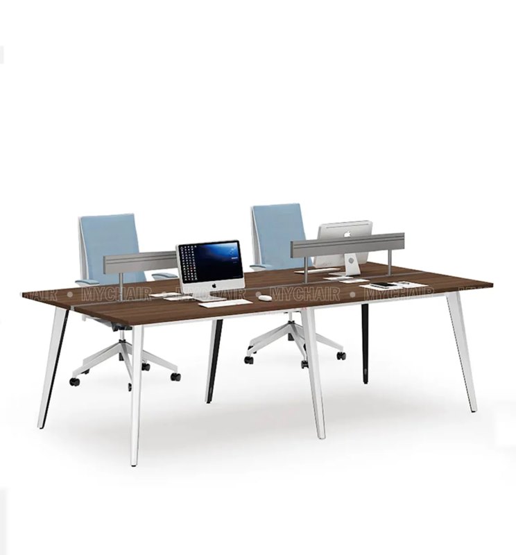 cụm bàn làm việc module MyChair MC69D chân sắt có vách ngăn thấp