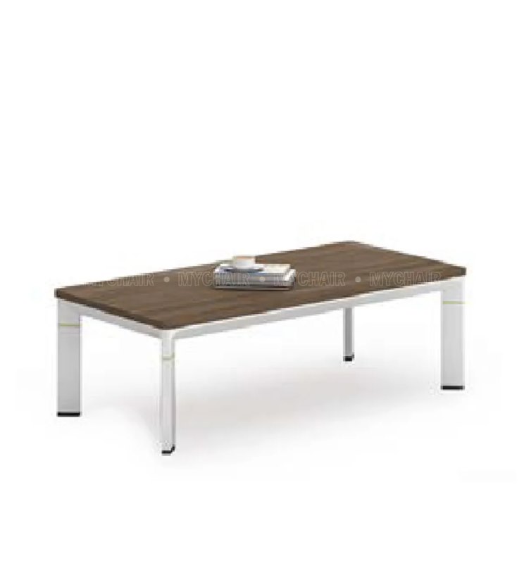 bàn trà tiếp khách văn phòng MyChair MC67C mặt gỗ khung chân trắng