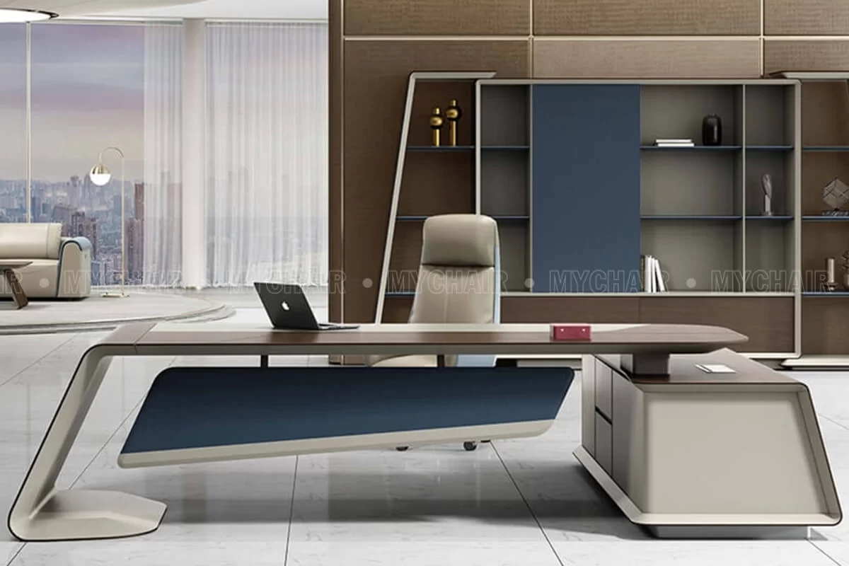 Bản thiết kế 3D bàn ghế giám đốc NBLD05
