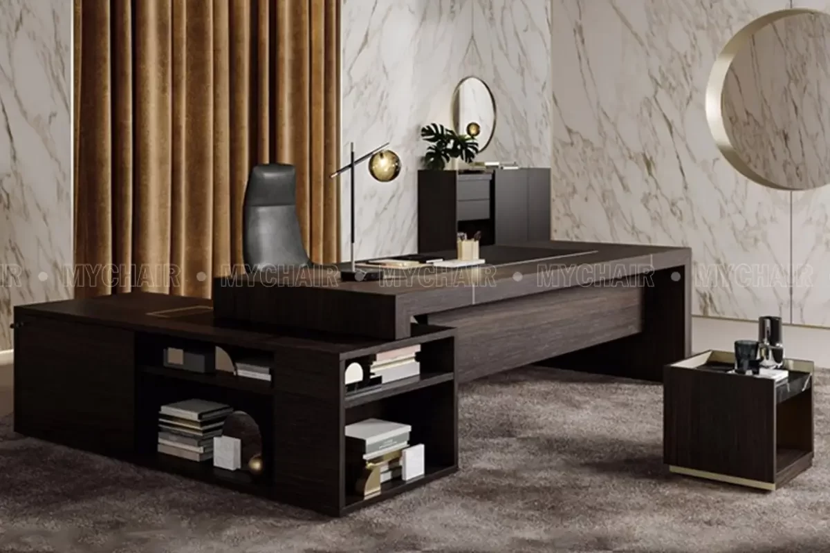 Bản thiết kế 3D bàn ghế giám đốc SBGD04