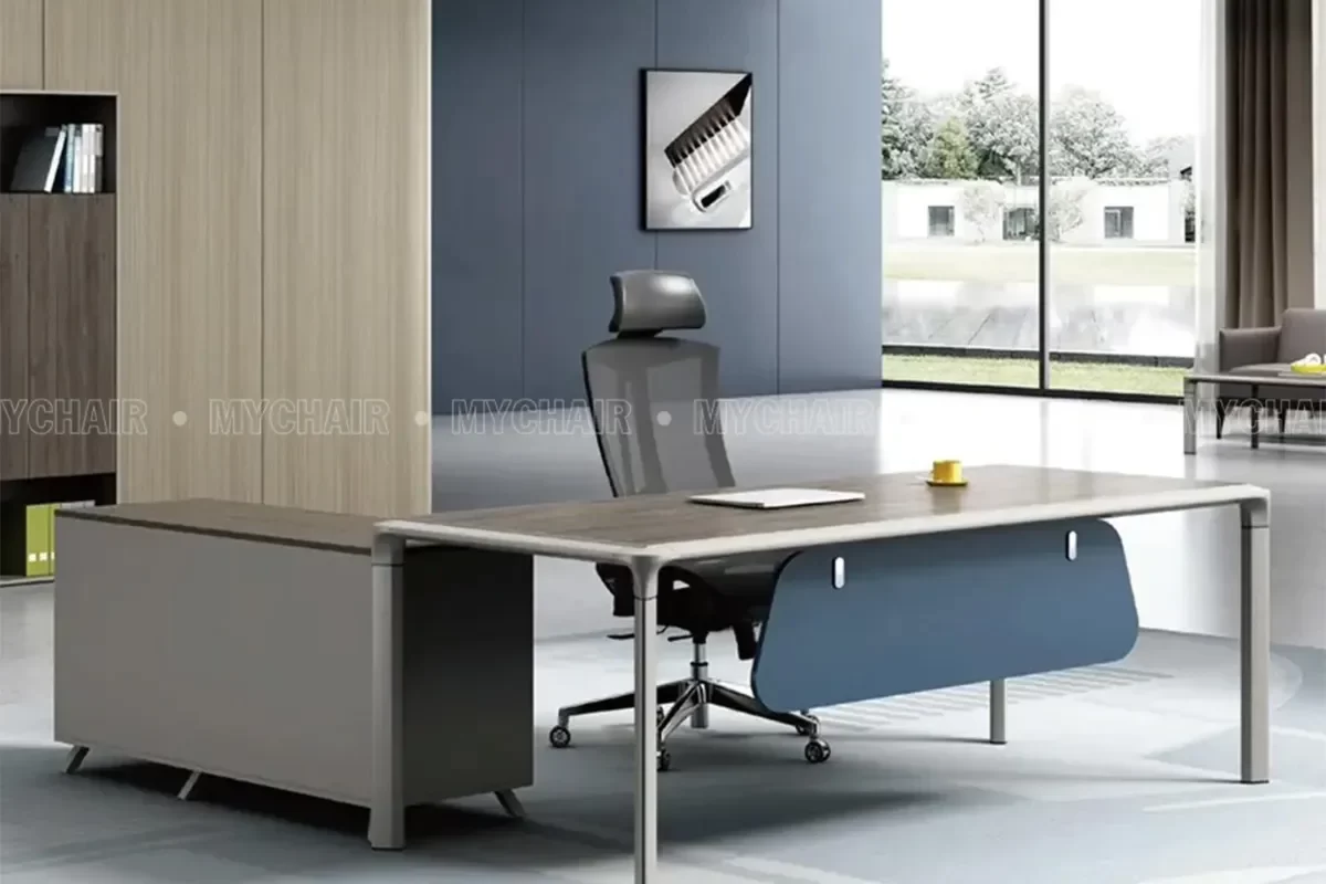 Bản thiết kế 3D bàn ghế giám đốc MC68A
